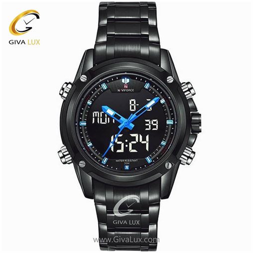 ساعت مچی مردانه بندفلزی مشکی ناوی فورس مدل NF9050 9050 (3).jpg